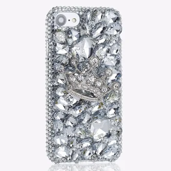 

Luxury Women Handmade Rhinestone Diamond Bling Crown Cover Case For Samsung a50 a70 s8 s9 a40 a20 s10 plus phone case