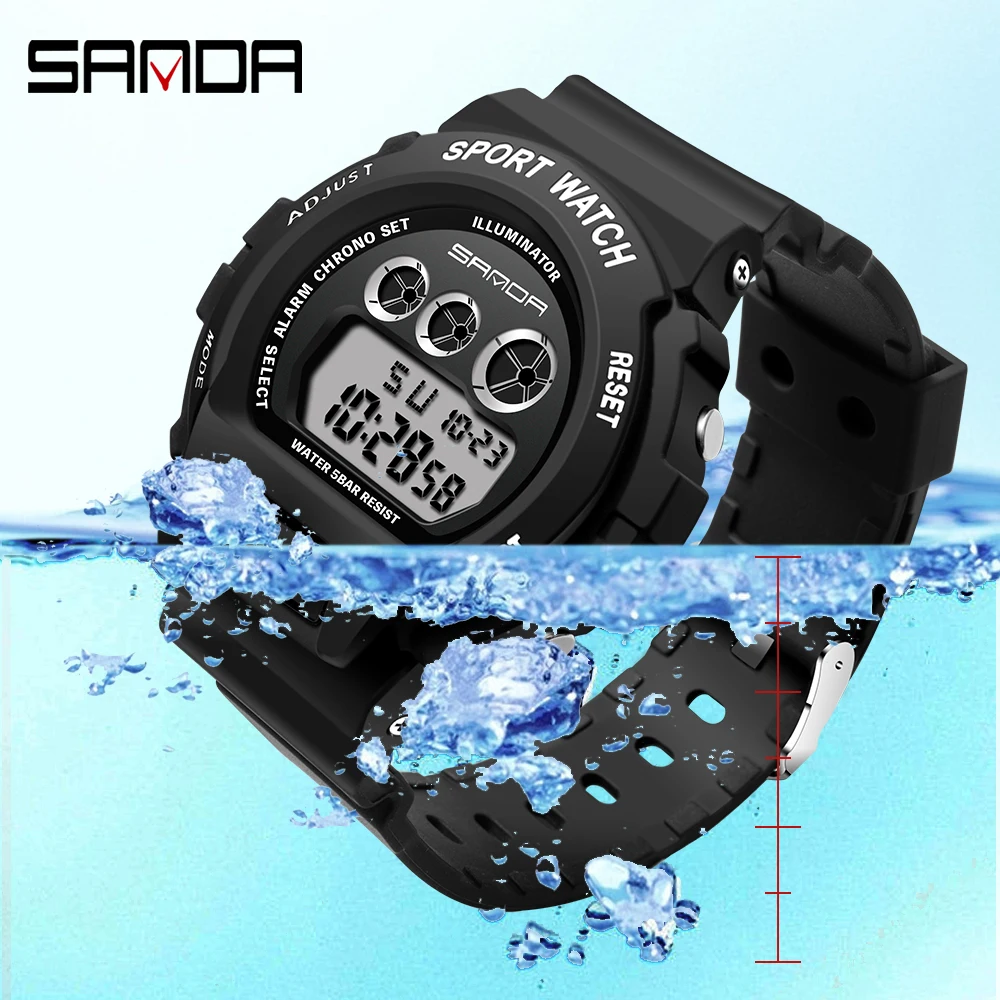 SANDA G Style Men Military Sports Watch Woman LED Digital electronic Luminous Watch Waterproof Men's Ms Watch Relogio Masculino - Image 3