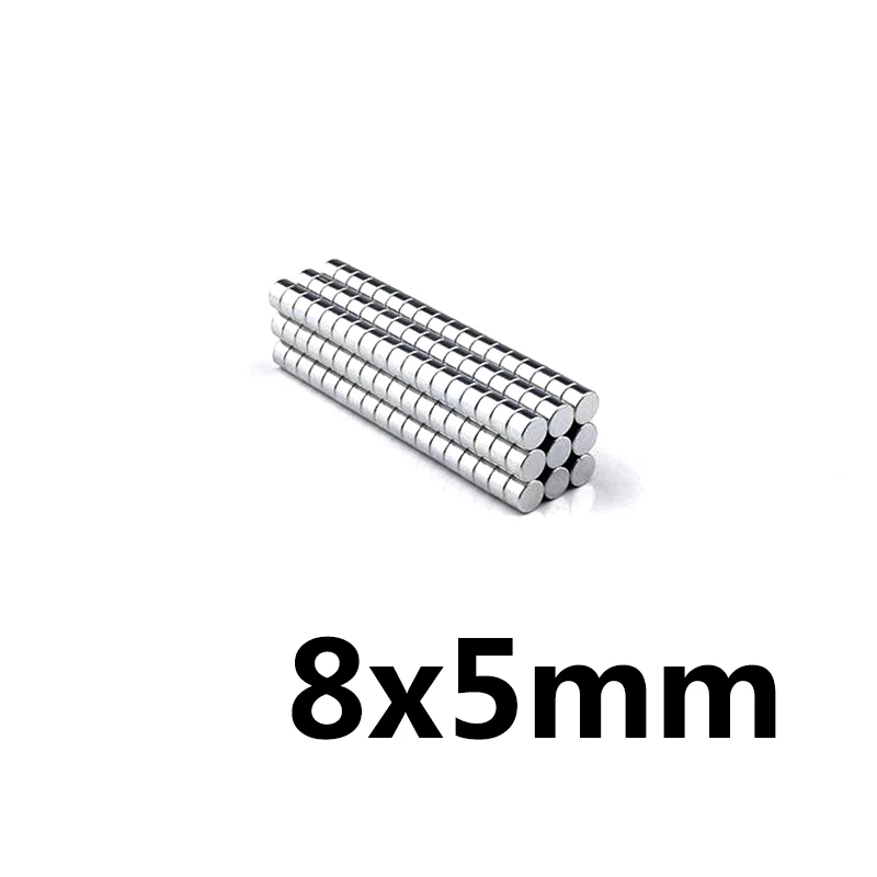 N35 원형 자석 8mm * 5mm, 10/20/50 개, 네오디뮴 자석, 직경 8x5mm, 영구적인 NdFeB, 강력한 자석 8x5mm