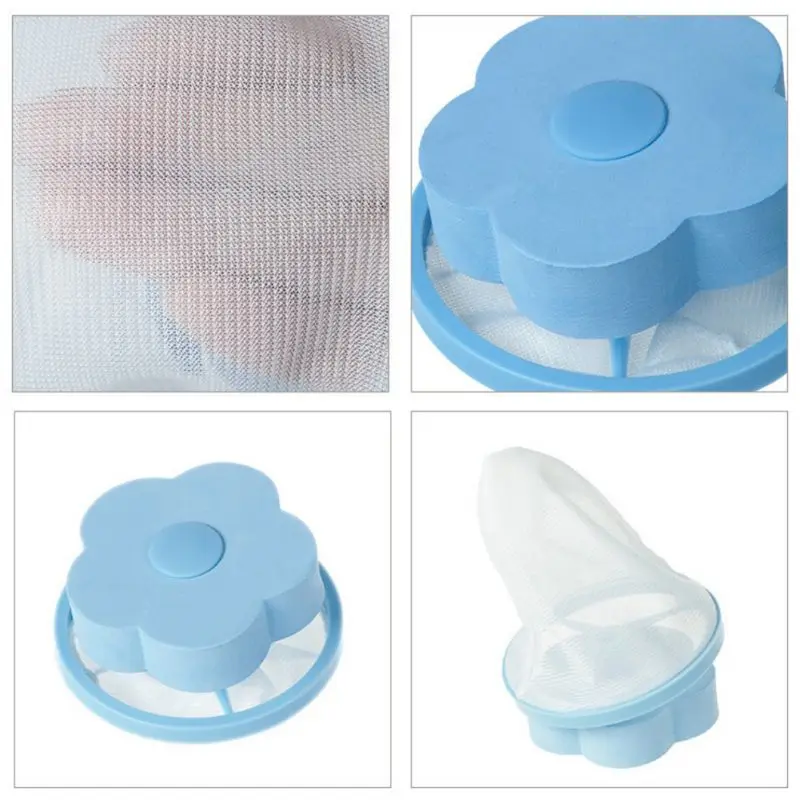 Bolsa de malla de pelusa flotante para lavadora, trampa reutilizable para el pelo, utensilio doméstico