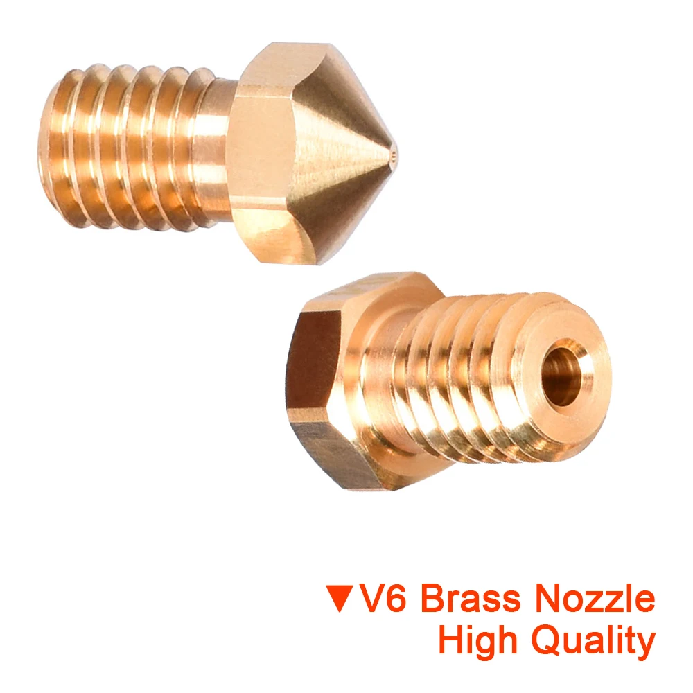 

High Quality V5 V6 Nozzle Brass 1.75MM 3.0MM Filament For V6 Hotend 3D Printer Parts MK8 Extruder Bowden Feeding J-head CR10