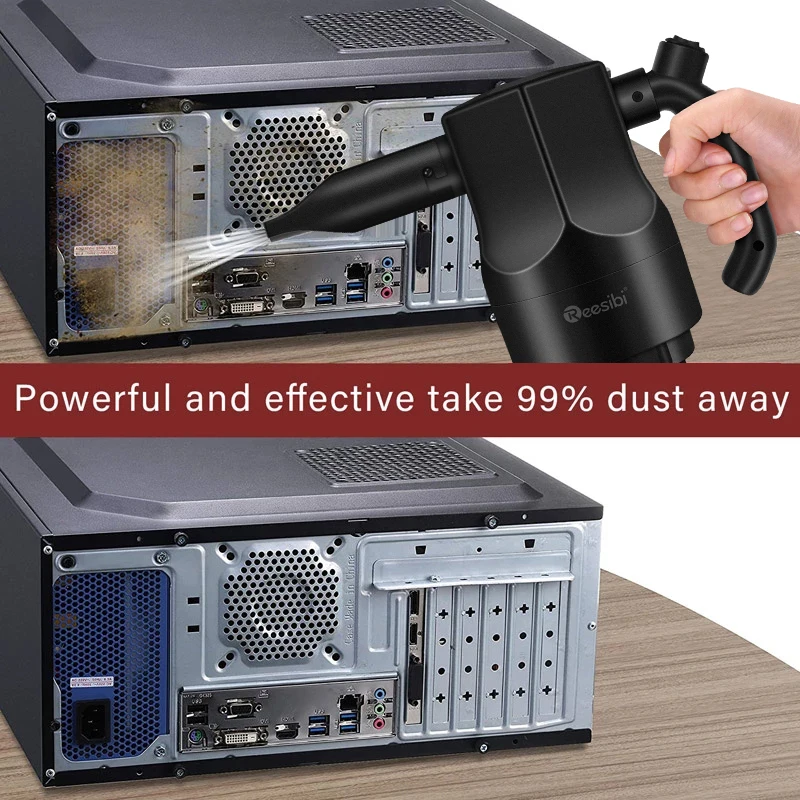 500W Cordless Electric Air Duster Blower - Powerful Vacuum Cleaning for Computer Keyboard, Hair Dryer Replacement Description Image.This Product Can Be Found With The Tag Names Computer cleaners, Computer Office, Electric air duster blower vacuum