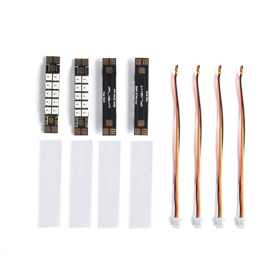 IFlight 40A PDB w светодиодный щит 10 шт. 3535 RGB многоцветный светодиодный гоночный провод 5 в постоянного тока для FPV RC Frame Drone палочки для еды
