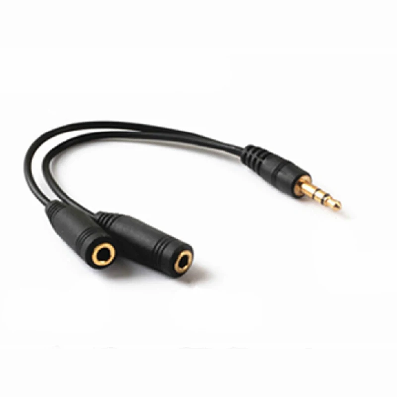 Cord Adapter Cable Mp3 Audio Spliter Laptops 3.5mm Headphone Plug Jack Smartphone Stereo Y