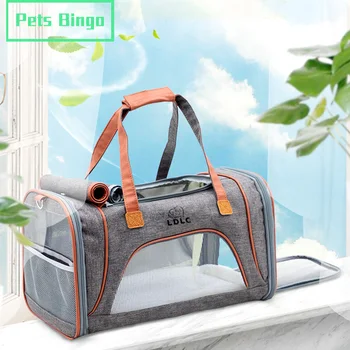 

Pets Bingo Breathable Cat Bag Foldable Packbag 46cm Portable Cat Backpack Foldable Travel Carrie Handbag for<7.5kg Pet Supplies
