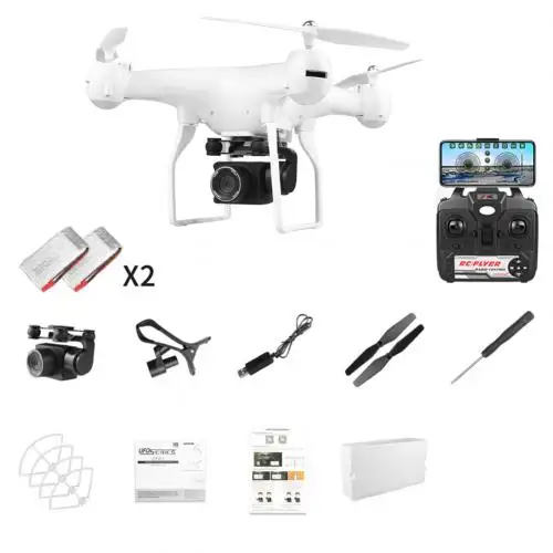 White Dual Battery F68 2,4G 6Axis 4K широкоугольный WiFi HD камера удержание высоты RC Квадрокоптер детские игрушки дети пульт дистанционного управления Самолет rc Дрон игрушки - Цвет: White Dual Battery