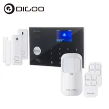 DIGOO DG-ZXG30 433 МГц 2G& GSM& wifi умная домашняя система охранной сигнализации комплекты беспроводной защитный корпус оповещения с приложением дистанционного управления