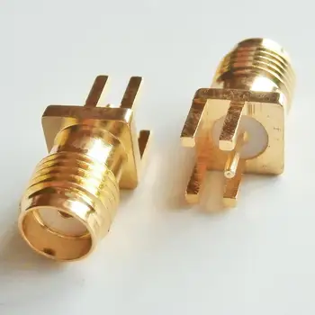 

1 Pcs New RF Connector Socket SMA Female plug solder edge PCB clip mount straight GOLD Plated Brass Coaxial RF Adapters