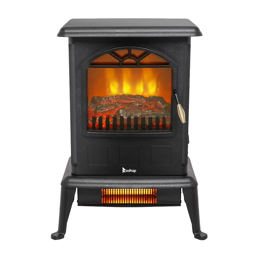

ZOKOP Infrared Heater 1500w Vertical Electric Fireplace Mechanical Model Home Electric Fireplace Stove for Winter