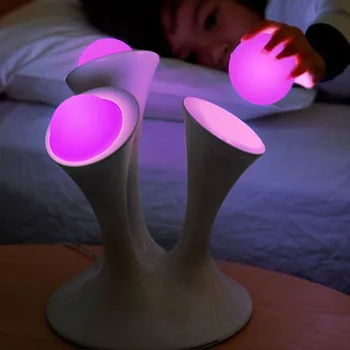 

Led Night Light Creative Mushroom Kids Gift Rainbow Colorful Boon Glowing Led Lamp with Removable Balls Children Sleep