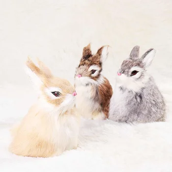 

12cm Animated Furry Rabbit Ornament Decoration Furry Rabbit Ornament Adornment Christmas Tree Hanging Gift