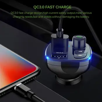 

Hot Onever Dual USB FM Transmitter MP3 Player Modulator LED Display Car Charger Adapter Bluetooth Hands-Free Car Electronics