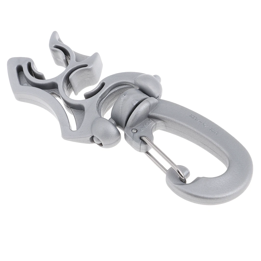 Scuba Diving Diver Plastic Double 2 BCD Hose Holder Retainer with Snap Clip