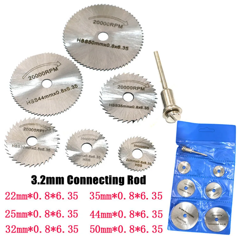 7 шт. Мини HSS Циркулярный пильный диск роторный инструмент для Dremel ...