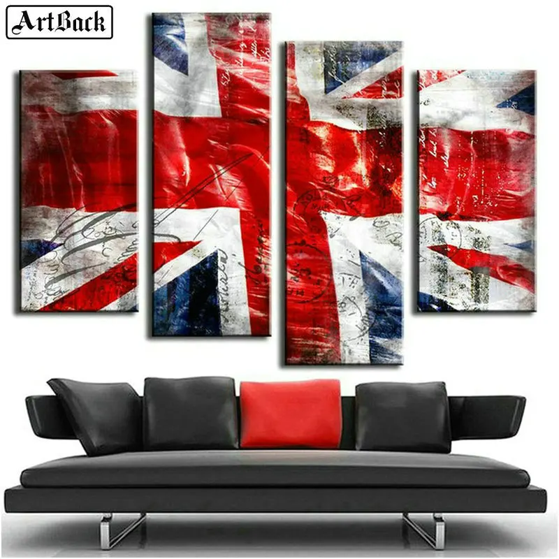 

5d diamond painting england flag full square landscape sticker decoration draw diamond mosaic crafts
