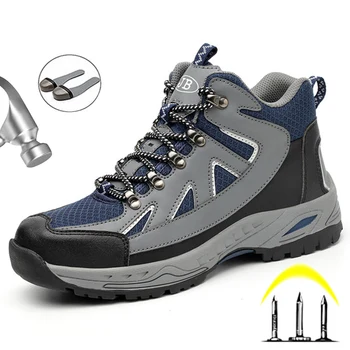 

Work Safety Boots Men Winter Boots Steel Toe Cap Safety Shoes Men Outdoor Construction Work Shoes Keep Warm Male Work Sneakers