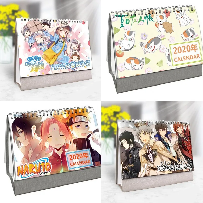 2020-Creative-Table-Calendar-Anime-Bungou-Stray-Dogs-Cells-at-Work-DIY-Cartoon-Figure-Calendar-Daily