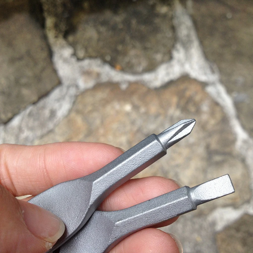 Portable Phillips Slotted Screwdriver Key Ring keyring Hike Outdoor Multi Mini Pocket Repair Tool Gadget Camping Accessories