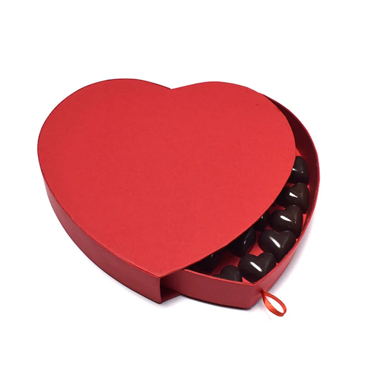 

red color chocolate gift package heart shaped Valentine's day birthday paper boxes for gifts