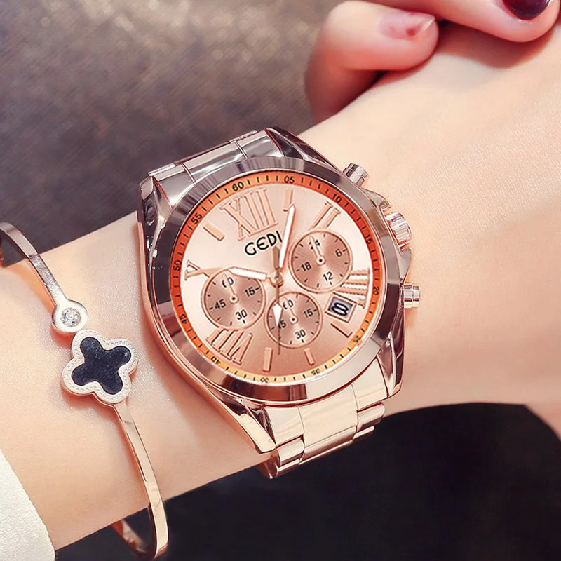 Le migliori marche di orologi da donna in oro rosa con calendario  impermeabile di lusso orologi da uomo al quarzo unici per orologio da donna  dorato femminile|watch brand|watch businesswatch for - AliExpress