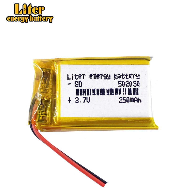 502030 Li-Po Rechargeable lithium battery 3.7v 250MAH small speakers point reading pen mp3 Bluetooth cell batteries | Электроника
