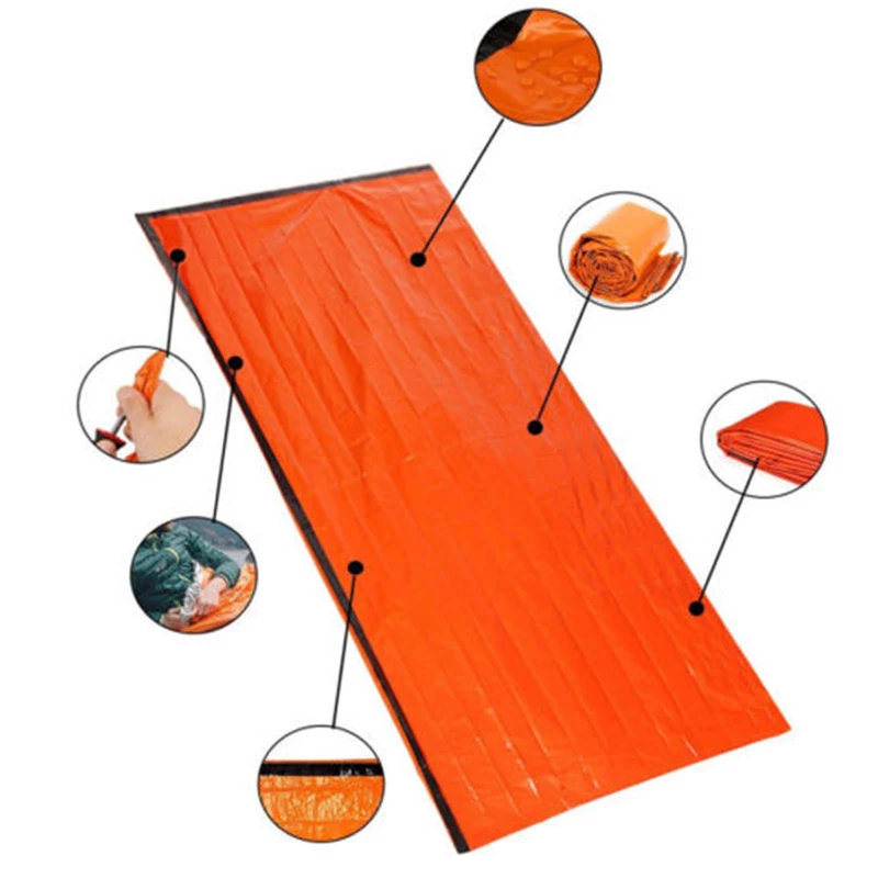 Camping Sleeping Bag Picnic Pad Envelope Hiking Lightweight 2pcs Emergency Thermal Outdoor Suitable Parts