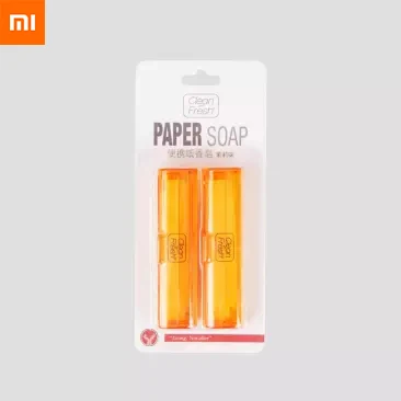 Xiaomi Mijia Youpin Clean-n-Fresh портативный бумажное мыло Замачивание в воде нежная ручная формула без фосфора - Цвет: 2pcs