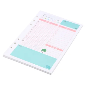 

2pcs Filler Paper Colorful A5 Size 6 Holes Planner Paper Refills Notebook Paper Refills for Planner Notepad Diary Book Notebook