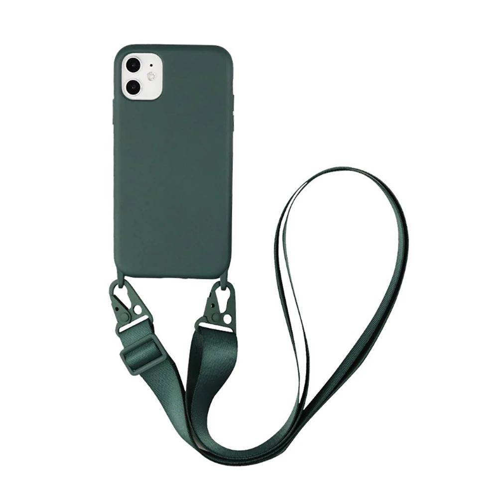 iphone 12 mini wallet case Silicone Lanyard Phone Case For iPhone 12 13 11 Pro Max 7 8 Plus X XR XS Max Ultra Cover With Neck Strap Crossbody Necklace Cord leather iphone 12 mini case