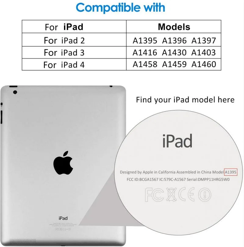 iPad 2 3 4 型号表