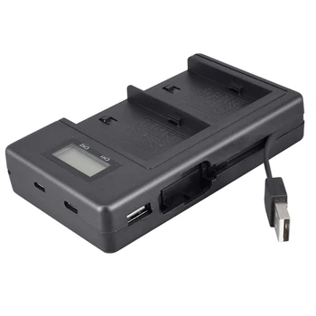 

SOONHUA Dual Channel USB Battery Charger Smart LCD Battery Chargers 5V 2.1A For NP-F970 Camera Battery