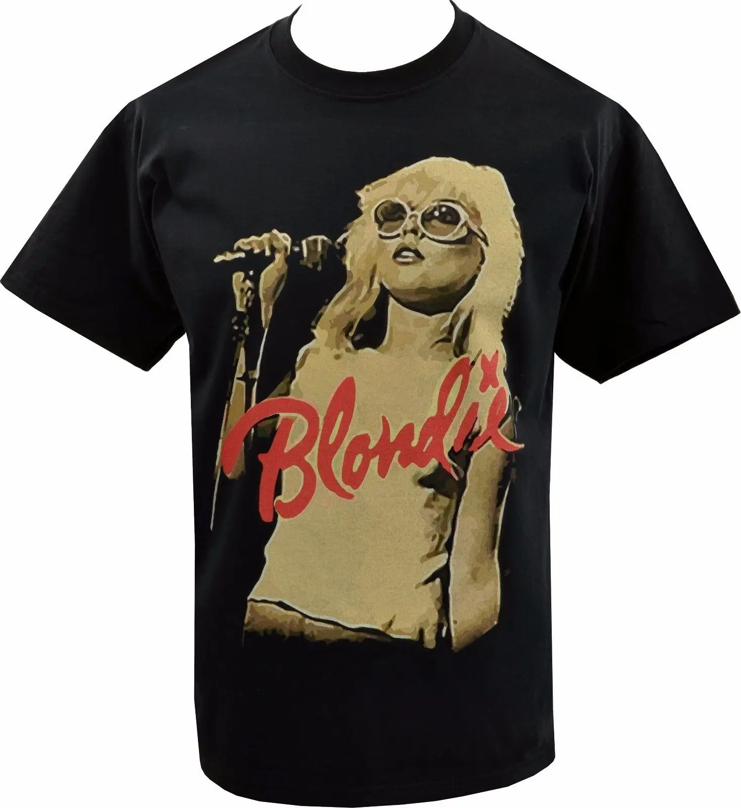 Мужская черная футболка Blondie Debbie Гарри сепия новая волна Американский панк Cbgb S-5Xl