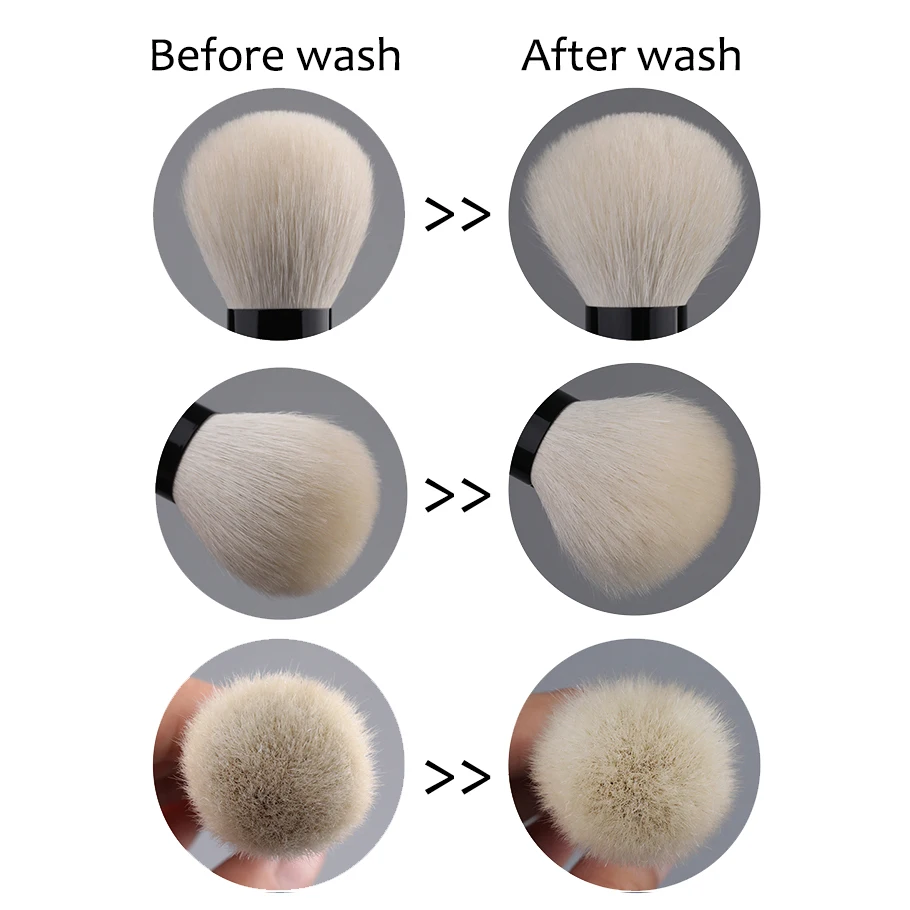 Z145s Professional Handmade Makeup Brushes Soft Saikoho Goat Hair Small Round Blush Brush Ebony Handle Make Up Brush 6