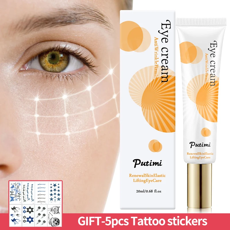 

Moisturizing Eye Cream Anti Wrinkle Anti-aging Remover Dark Circle Against Eye Puffiness Collagen Eye Cream Eye Care Tattoo Gift