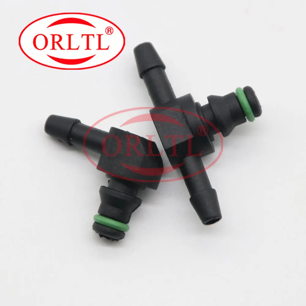 10PCS Return Oil Backflow Joint Pipe T and L Type for Denso Bosh Diesel Injector Plastic Connector Pipe Hose Joiner Tube Fuel