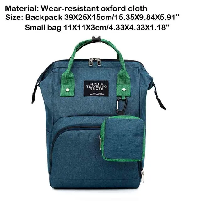 Новинка, модная сумка для мумии, для подгузников, в полоску, большая вместительность, рюкзак для мамы, женский, для путешествий, шоппинга, для кормления, для хранения подгузников, сумка-Органайзер - Цвет: green