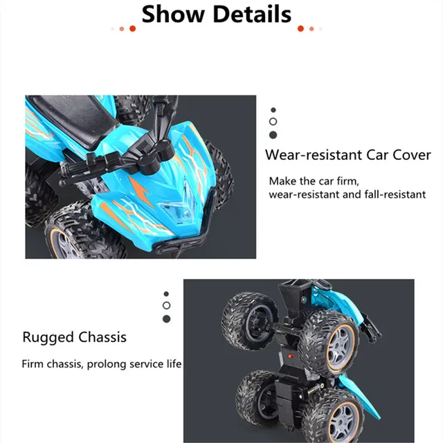 High Speed High Simulation Motorbike 2.4G 4WD RC Motorcycle Remote Control Drift Racing Car With Flash Led Lights  Stunt Vehical 5