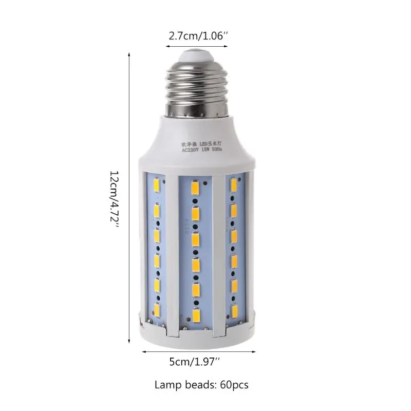 E27 светодиодный энергосберегающий светильник 15 Вт AC 220 В теплый/холодный белый свет Кукуруза лампа 5730 SMD для украшения дома AXYC