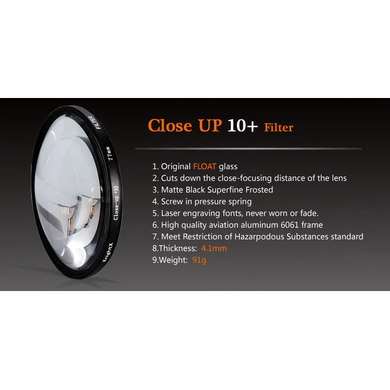 Macro close up Camera Lens Filter For canon sony nikon d80 50d 400d d5100 photo light 700d 49 52 55 58 62 67 72 77 mm camera lens filter photography filter