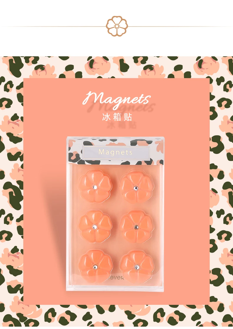 Never Leopard зерна магнитные кнопки массажные держатели декоративные thumbtack аксессуары для офисных столов творческие канцелярские принадлежности 6 шт