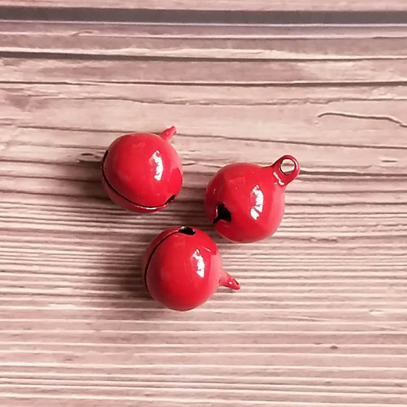 red Модные рождественские аксессуары, Рождественские Подвески для колокольчиков, железные цветные бусины, сделай сам, ювелирные изделия - Цвет: red