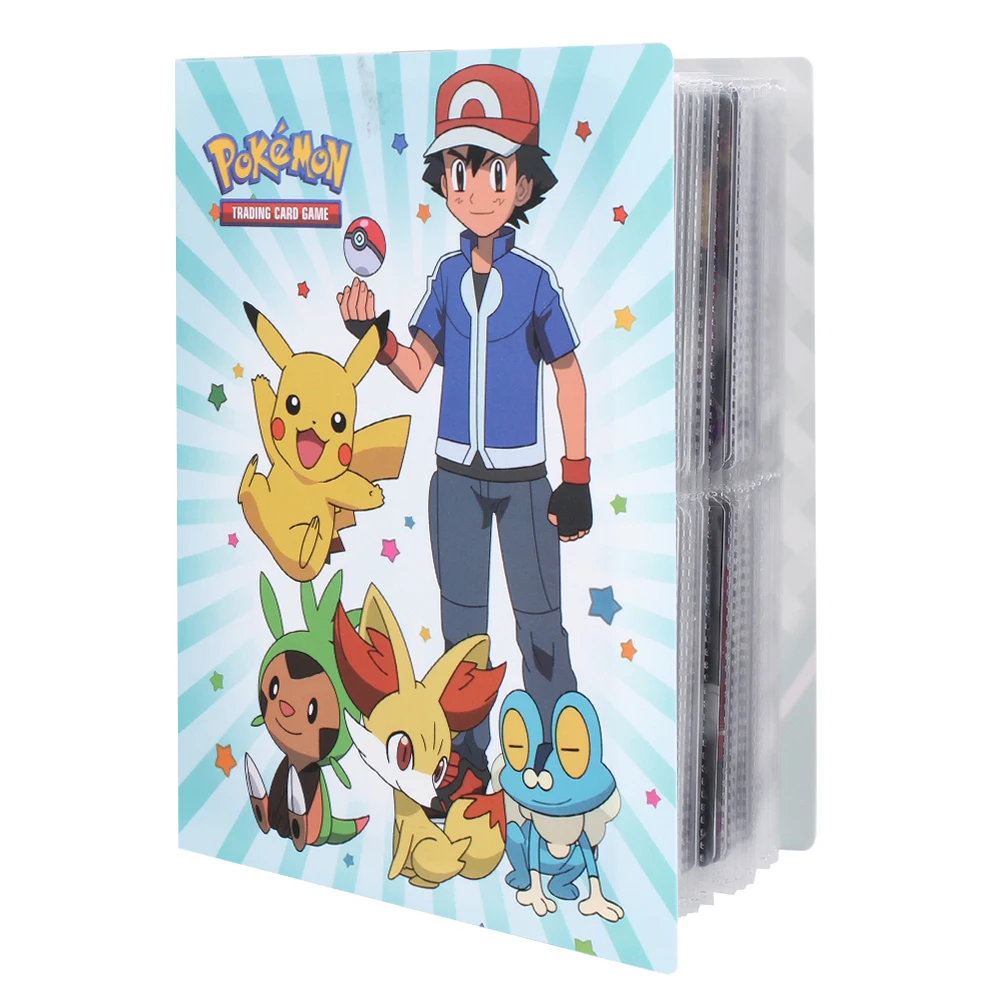 Álbum de tarjetas Pokemon para niños, colección de 240 Uds