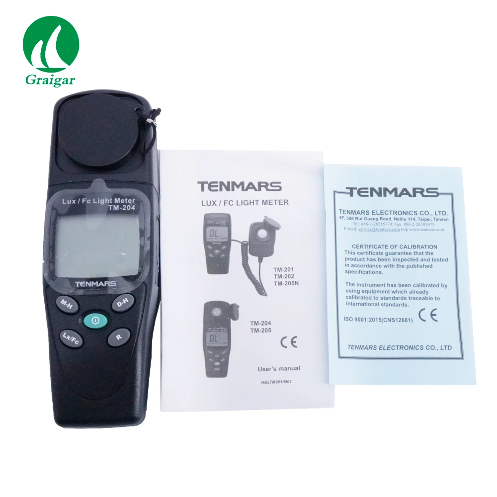 

Tenmars TM-204 Digital Lux Meter Light Meter maximum reading 2000