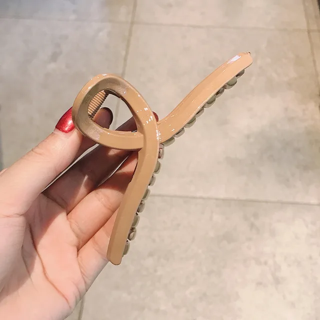 1PC Barrettes  Hair Claw For Women Acrylic Hairpins Hair Crab Claws Girls Make UP Washing Tool Accessories Women Hair Clips 2021 khaki