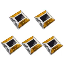 Устойчивая Солнечная энергия квадратная лампа для дорожек наземная улица Предупреждение дорожка кирпичная палка открытый сад дорожный шпилька