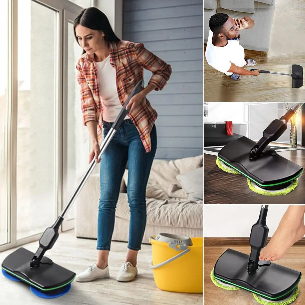 

2 in 1 Practical Handheld Electric <35dB Wireless Spin 2-6V Mop 150 Square Meters Home Cordless Cleanging Mop