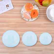3 шт. силиконовый чехол для хранения свежести микроволновый нагрев, синяя крышка для хранения, крышка для мытья посуды холодильника, кухонная пыль FD