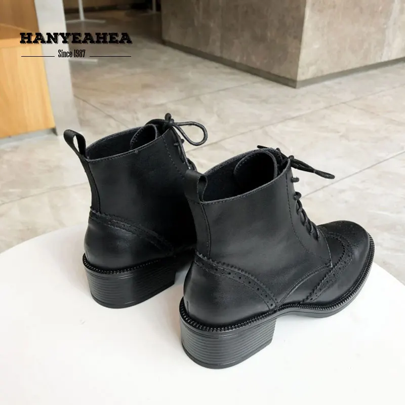 

Solid Women's Boots Neutral Punk Female Boot Concise Fashion 34-39 Black Brown Hot Sales Lace-Up Female Winter Boots