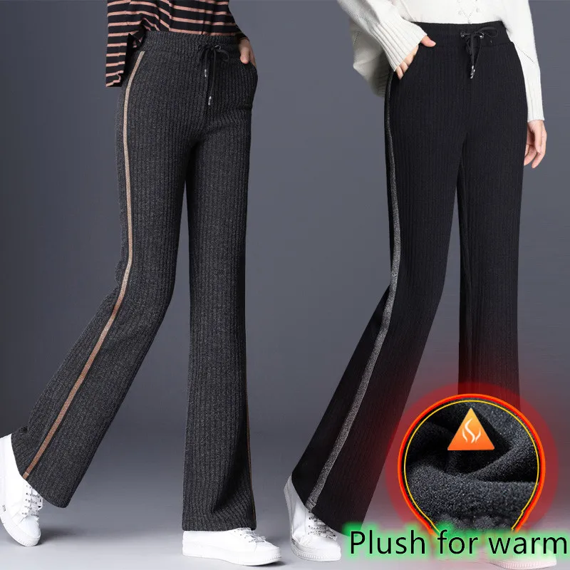 plus size velvet bell bottoms