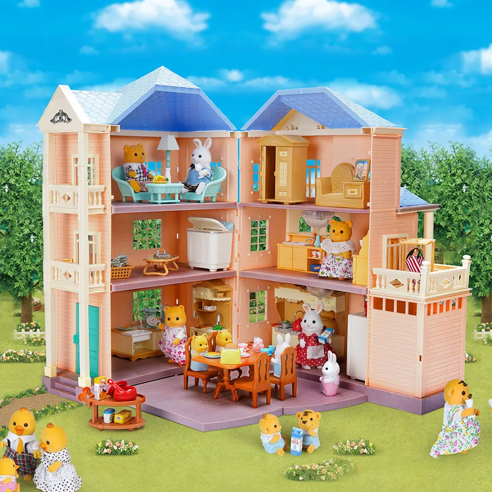 

2022 New Forest Family 1:12 Simulation Villa Miniatures 35th Anniversary Dollhouse Furniture Accessories For Girl Christmas Toy